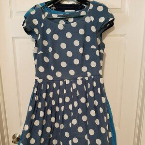 Emily and Fin Claudia dress in polka dot, size large